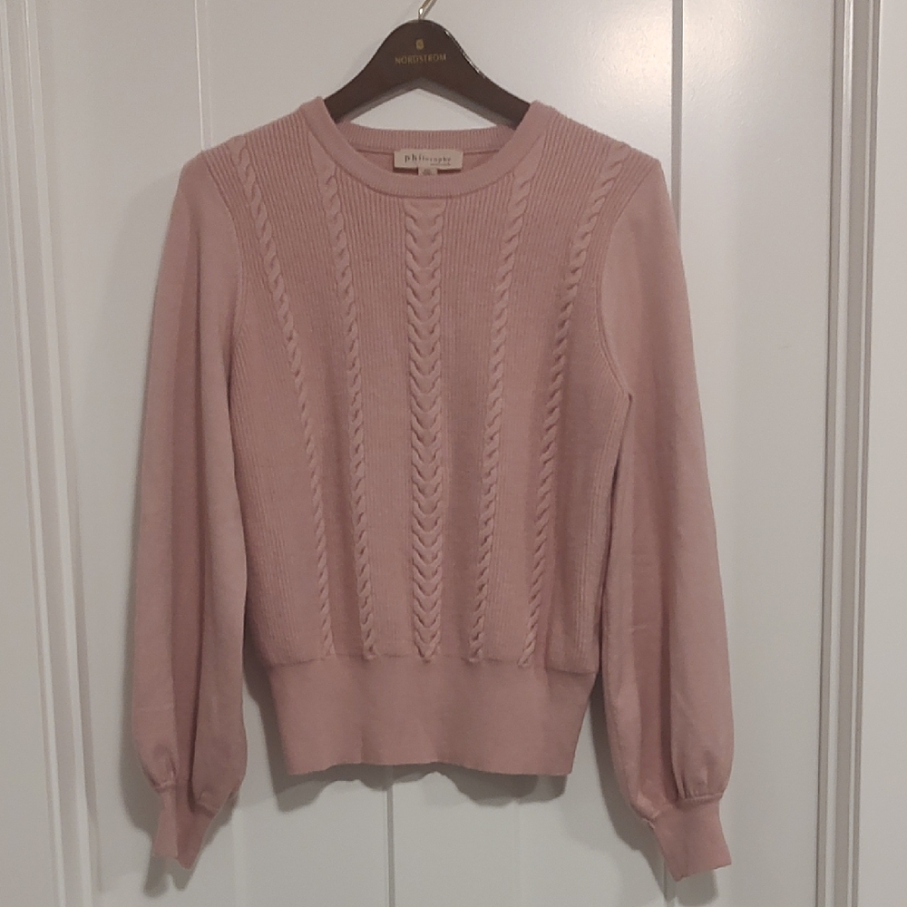 Philosophy Blush Cable Knit Sweater